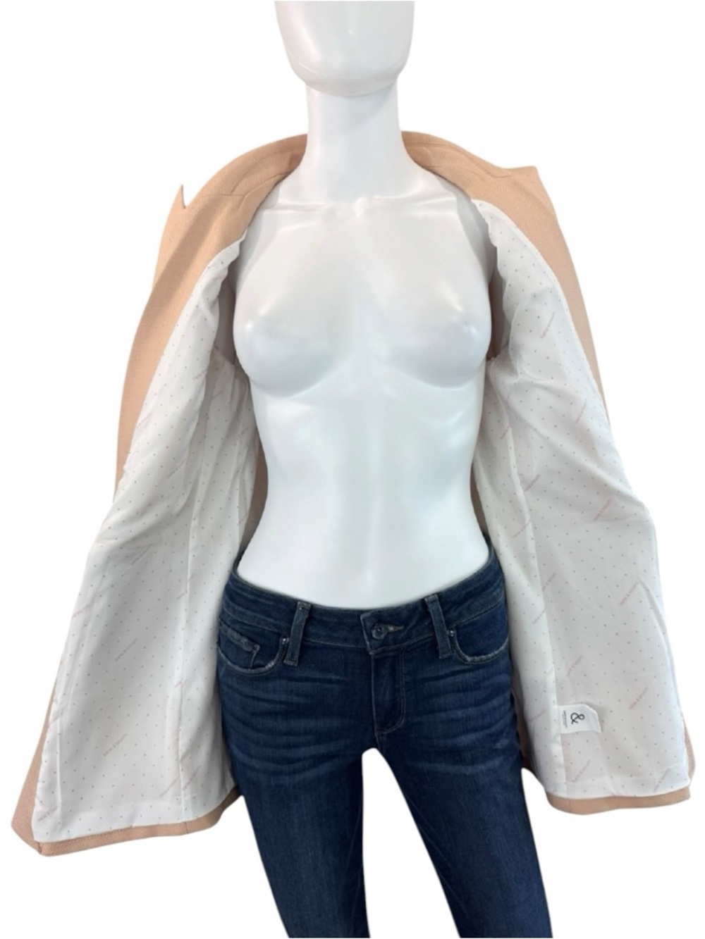 Belle & Bloom NWT Blush Pink Princess Polina Tweed Blazer Size L C0769 - Picture 7 of 13